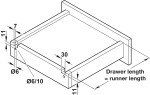 Prowadnica Favorit A30 ham. clip 3D, 400 mm (433.03.753)