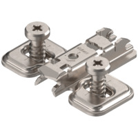 CLIP prowadnik, krzyżakowy, 00 mm, Stal, na zamont. EURO wkręty, RW: otwór podłużny (28/32 mm) (173L8300)