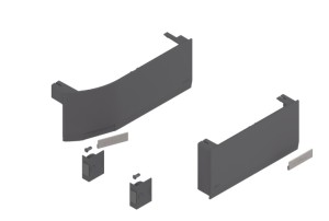  AVENTOS HK Top - Zaślepki do SERVO-DRIVE (zestaw z włącznikiem wpuszczanym) - Ciemnoszare (23K8000)