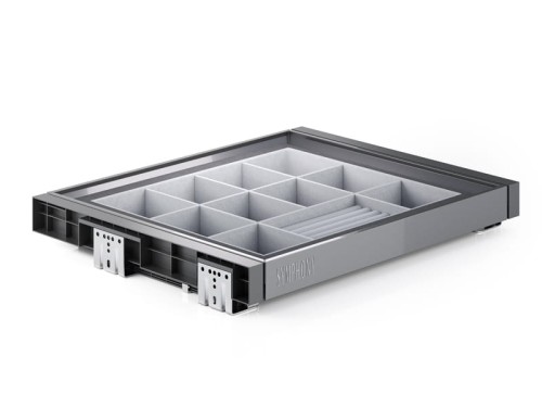 Organizer na biżuterię z prowadnicą Tandem SYMPHONY WB-665 P35 Antracyt L-600
