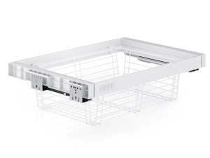  Kosz druciany z prowadnicą Tandem SYMPHONY WB-660 P1 Biały L-700