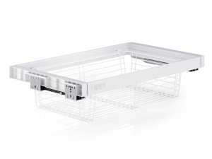  Kosz druciany z prowadnicą Tandem SYMPHONY WB-660 P1 Biały L-800