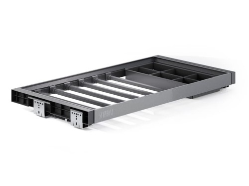 Wieszak na spodnie + organizer z prowadnicą Tandem SYMPHONY WB-664 P35 Antracyt L-900