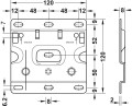CAMAR 807 - Płytka nośna 120x120 mm z blokadą wypięcia (290.40.991)