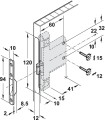 CAMAR 821 - Zawieszka kryta montowana w wąskiej płaszczyźnie boki D=12 mm Prawa (290.54.900)