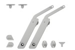 FREE FLAP H 1.5 Model D Komplet,zestaw 2-elementowy do zastosowania obustronnego lewy-prawy Szary (372.39.530)
