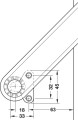 FREE FLAP H 1.5 Model D zestaw 1-częściowy do zastosowania jednostronnego Prawy Biały (372.39.830)