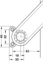 FREE FLAP H 1.5 Model D zestaw 1-częściowy do zastosowania jednostronnego Lewy Biały (372.39.831)