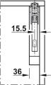 FREE FLAP 3.15 model D, 107 st., kpl. z mocowaniem frontu jednoczęściowych klap drewnianych, szklanych lub z ramką aluminiową.(372.91.410)