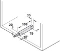 TIP-ON Adapter Free Flap Długi prosty do zatrzasku drzwiowego Free O 10 x 90 mm Szary (372.91.479)