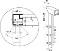 FREE FLAP Łącznik do Klap z ramą aluminową 20 mm (372.91.599)