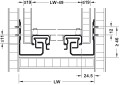 Prowadnica Favorit A30 ham. clip 3D, 300 mm (433.03.751)