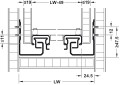 Prowadnica Favorit A30 ham. clip 3D, 550 mm (433.03.756)