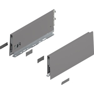 MERIVOBOX - Boki Szuflad wys. K (129 mm), L-300 mm, Szary indium kpl. (470K3002S IG-M)