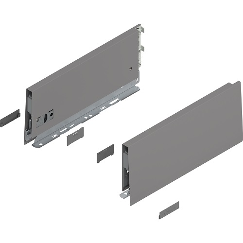 MERIVOBOX - Boki Szuflad wys. K (129 mm), L-300 mm, Szary indium kpl. (470K3002S IG-M)