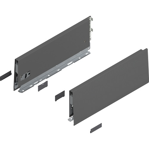 MERIVOBOX - Boki Szuflad wys. K (129 mm), L-300 mm, Antracyt kpl. (470K3002S OG-M)