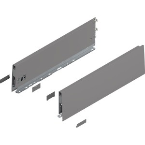 MERIVOBOX - Boki Szuflad wys. K (129 mm), L-450 mm, Szary indium kpl. (470K4502S IG-M)