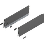 MERIVOBOX - Boki Szuflad wys. K (129 mm), L-450 mm, Antracyt kpl. (470K4502S OG-M)