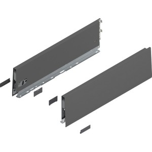 MERIVOBOX - Boki Szuflad wys. K (129 mm), L-450 mm, Antracyt kpl. (470K4502S OG-M)