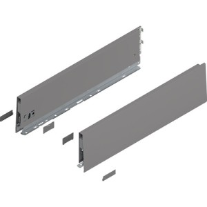 MERIVOBOX - Boki Szuflad wys. K (129 mm), L-500 mm, Szary indium kpl. (470K5002S IG-M)