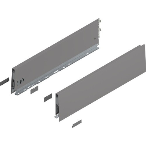 MERIVOBOX - Boki Szuflad wys. K (129 mm), L-500 mm, Szary indium kpl. (470K5002S IG-M)