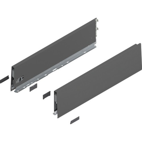 MERIVOBOX - Boki Szuflad wys. K (129 mm), L-500 mm, Antracyt kpl. (470K5002S OG-M)
