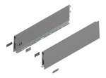 MERIVOBOX - Boki Szuflad wys. K (129 mm), L-550 mm, Szary indium kpl. (470K5502S IG-M)
