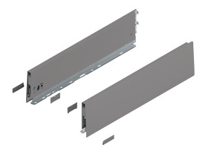 MERIVOBOX - Boki Szuflad wys. K (129 mm), L-550 mm, Szary indium kpl. (470K5502S IG-M)