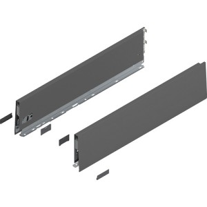 MERIVOBOX - Boki Szuflad wys. K (129 mm), L-550 mm, Antracyt kpl. (470K5502S OG-M)