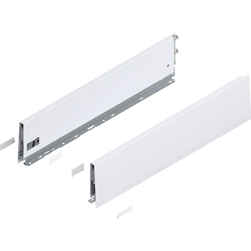 MERIVOBOX - Boki Szuflad wys. K (129 mm), L-550 mm, Biały kpl. (470K5502S SW-M)