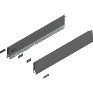 MERIVOBOX - Boki Szuflad wys. M (91 mm), L-550 mm, Antracyt kpl.(470M5502S OG-M)