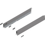 MERIVOBOX - Boki Szuflad wys. N (68.5 mm), L-500 mm, Szary indium kpl.(470N5002S IG-M)