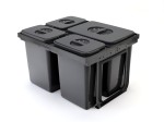 Segregator odpadów JAZZ 450 Szary 15L+ 3x7L (36 litrów) (503.33.584)