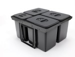 Segregator odpadów JAZZ 600 Szary 3x15L+ 1x7L (52 litry) (503.33.585)