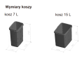 Segregator odpadów JAZZ 900 Szary 5x15L+ 1x7L (82 litry) (503.33.589)
