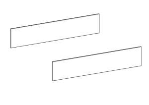 MATRIX S35 Panel Szklany Matowy 450 (392x87 mm) (552.51.274)