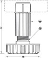 HE - Nóżka meblowa na wcisk H= 100 mm (90-118 mm) (637.76.323)