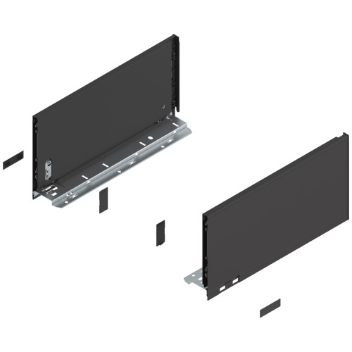 LEGRABOX - Boki Szuflad wys. C (177,0 mm), L=350 mm, lewy/prawy, Czarny Mat Pure CS-M (770C3502S)