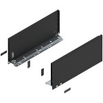 LEGRABOX - Boki Szuflad wys. C (177,0 mm), L=400 mm, lewy/prawy, Czarny Mat CS-M (770C4002S)