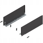 LEGRABOX - Boki Szuflad wys. C (177,0 mm), L=500 mm, lewy/prawy, Czarny Mat Pure CS-M (770C5002S)