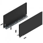 LEGRABOX - Boki Szuflad wys. F (241,0 mm), L=500 mm, lewy/prawy, Czarny Mat Pure CS-M (770F5002S)