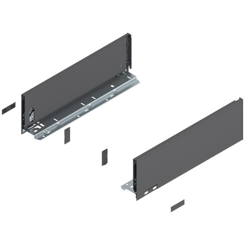 LEGRABOX - Boki Szuflad wys. K (128,5 mm), L=400 mm, lewy/prawy, Antracyt Pure (770K4002S)