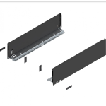 LEGRABOX - Boki Szuflad wys. K (128,5 mm), L=500 mm, lewy/prawy, CZARNY MAT  Pure (770K5002S)