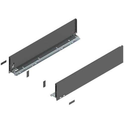 LEGRABOX - Boki Szuflad wys. K (128,5 mm), L=600 mm, lewy/prawy, Antracyt Pure (770K6002S)