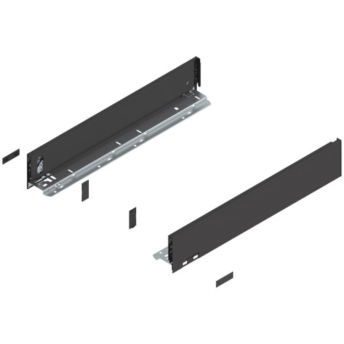 LEGRABOX - Boki Szuflad wys. M (90,5 mm), L=500 mm, lewy/prawy Czarny Mat CS-M (770M5002S)