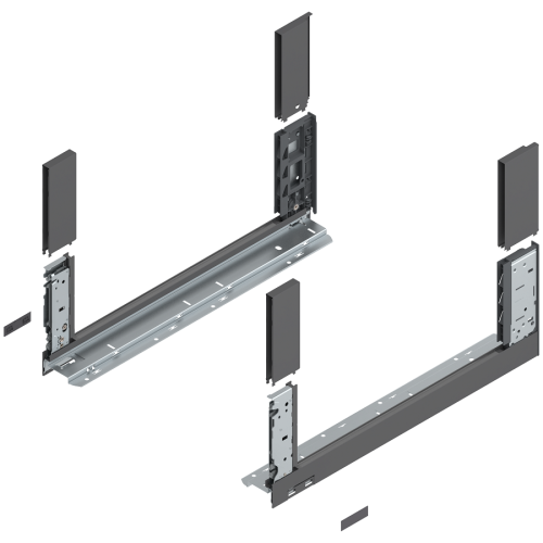LEGRABOX - Boki Szuflad wys. C (177,0 mm), L=500 mm, lewy/prawy, Antracyt Free (780C5002S)