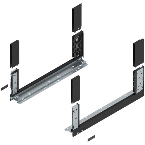 LEGRABOX - Boki Szuflad wys. C (177,0 mm), L=500 mm, lewy/prawy, Czarny mat Free CS-M (780C5002S)