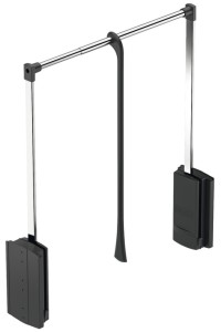  Pantograf - wieszak opuszczany 600-1000mm, 2004, do montażu na ściance bocznej, udźwig 10 kg / Czarny (805.20.031)