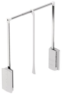  Pantograf - wieszak opuszczany 600-1000mm, 2004, do montażu na ściance bocznej, udźwig 10 kg/Biały (805.20.831)