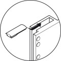 Pantograf - wieszak opuszczany 600-1000mm, 2004, do montażu na ściance bocznej, udźwig 10 kg/Biały (805.20.831)